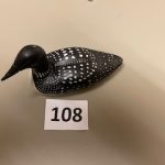 #109 Wooden Loon carved by WM Holm 1989 $8.00