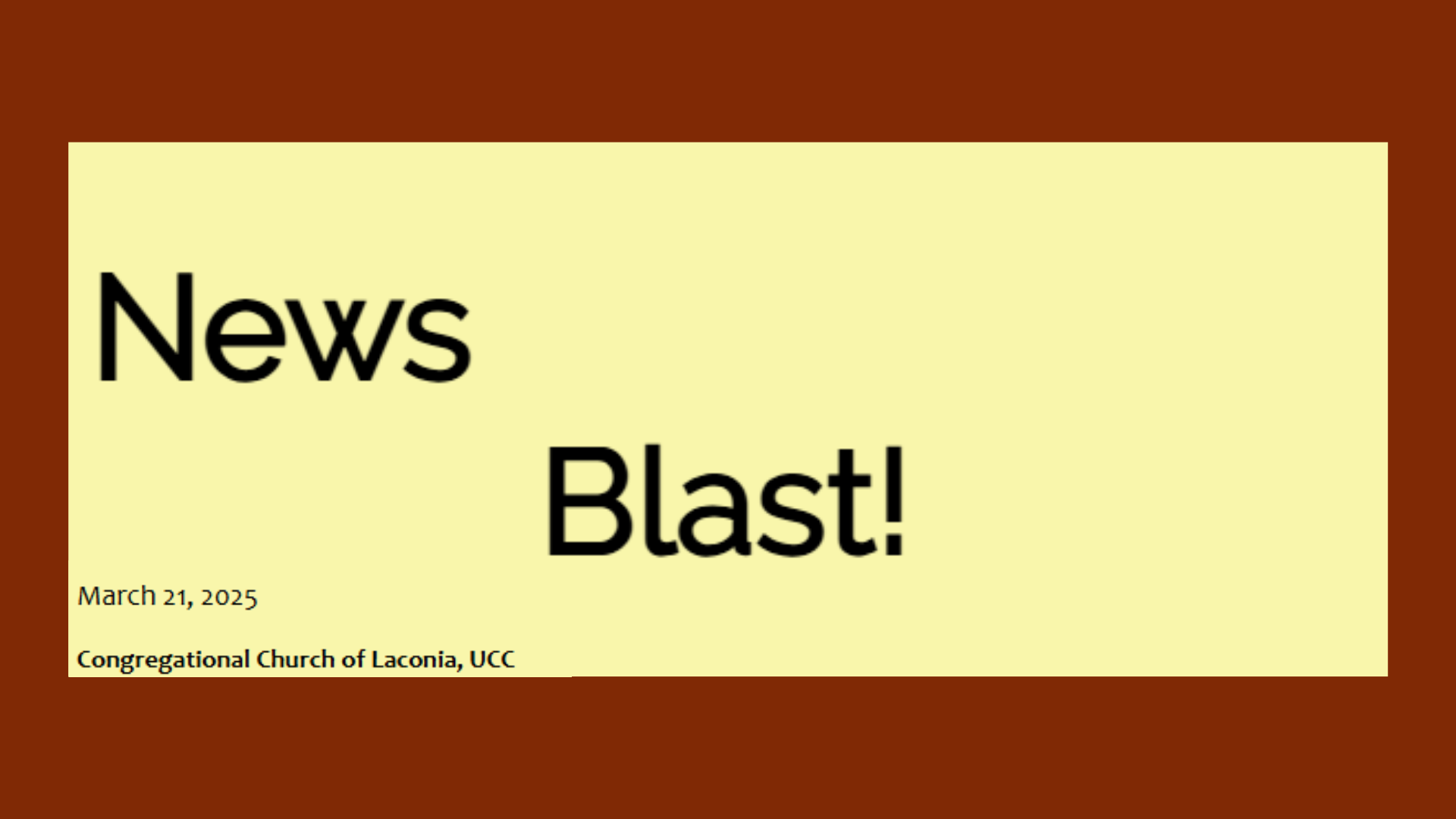 News Blast Title 3-21-25